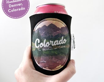 Colorado Gift - Colorado Can Cooler - Colorado Can Cozy - The Mountains are Calling Gift - Maroon Bells - Aspen Colorado Gift