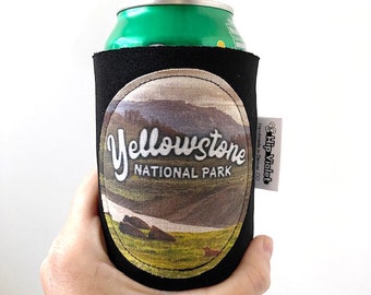 Yellowstone National Park Gift - Yellowstone National Park Can Cooler - National Park Gift - National Park Can Cooler