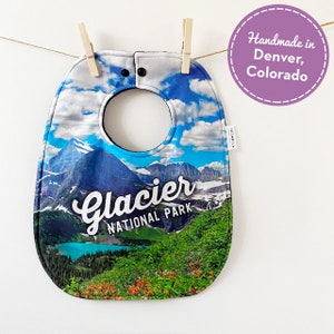 Prezent dla dziecka z Glacier National Park - Śliniaczek dla dziecka z Glacier National Park - Dziecko z National Park - Prezent dla dziecka z Kalispell - Kalispell Montana