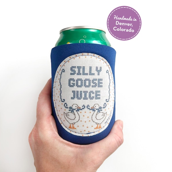 Enfriador de latas de jugo Silly Goose: Regalo de cumpleaños divertido