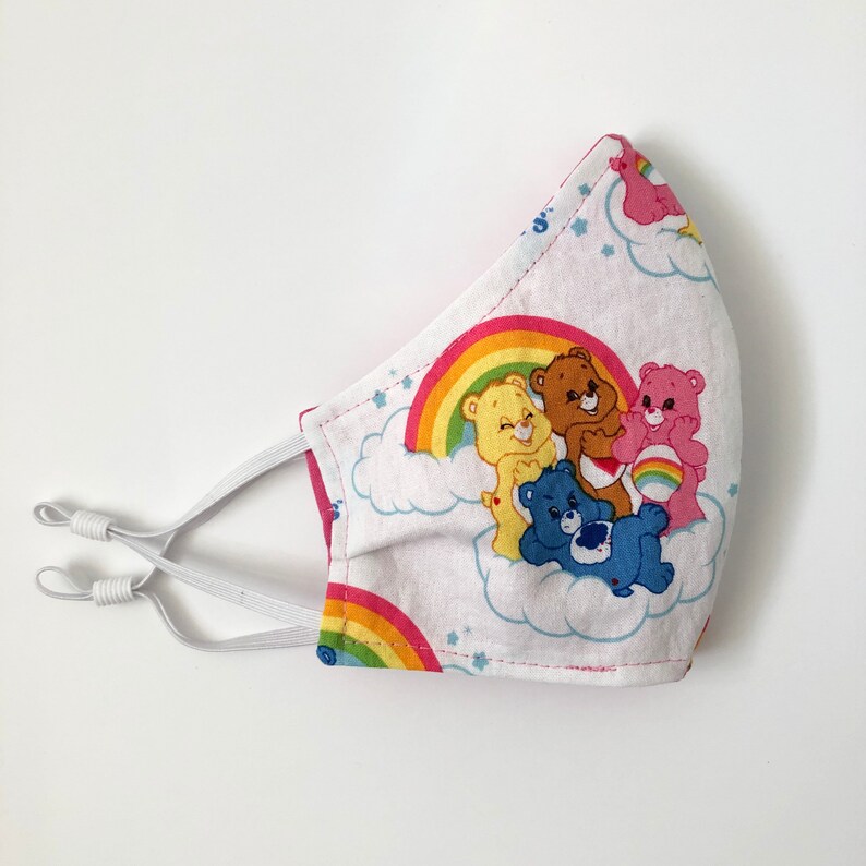 Care Bears Mask Carebears Face Mask Contoured Cotton Mask Etsy