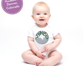 Mountain Baby Gift - Mountain Bodysuit - Mountain Mama - Colorado Baby Gift - Baby Girl Bodysuit - Available in 6m, 9m and 12m