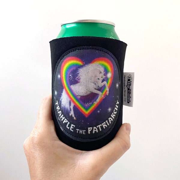 Trample the Patriarchy Can Cooler - Trample the Patriarchy Gift - Girl Power - Feminist Gift