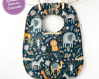 Zoo Baby Gift - Zoo Baby Bib - GIraffe Baby Bib - Lion Baby Gift - Alligator Baby Bib - Zoo Nursery - Zoo Baby Shower