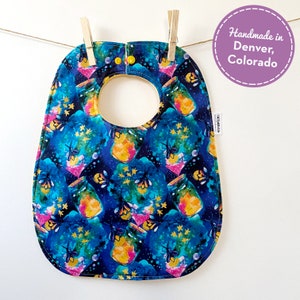 Firefly Baby Bib: Oversized Cotton Fleece Bib - Gender Neutral