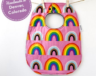 LGBTQ Baby Gift - Rainbow Baby Gift - Rainbow Baby Bib - LGBTQ Baby Shower - Rainbow Baby Shower - Unisex Bib with Snaps