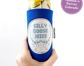 Silly Goose Juice Slim Can Cooler - Silly Goose Gift - Seltzer Can Cooler - Funny Birthday Gift - Funny Can Cooler