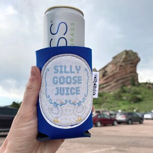 Silly Goose Juice Can Cooler Silly Goose Gift Funny Birthday Gift Gifts Under 10 Funny Can Cooler Silly Gift image 3