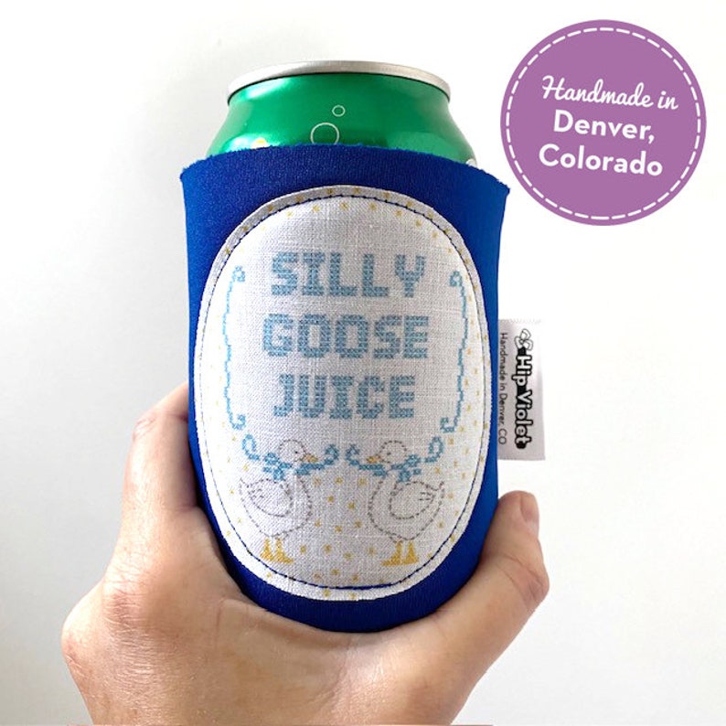 Silly Goose Juice Can Cooler Silly Goose Gift Funny Birthday Gift Gifts Under 10 Funny Can Cooler Silly Gift image 1