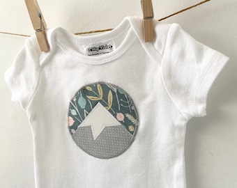 Mountain Baby Gift - Mountain Bodysuit - Mountain Mama - Colorado Baby Gift - Baby Girl Bodysuit - Available in 6m, 9m and 12m