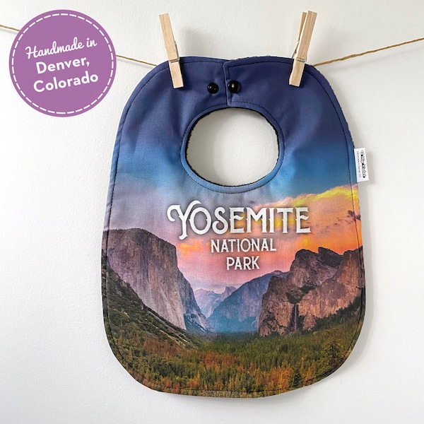 Yosemite Baby Gift - National Parks Baby Gift - Yosemite National Park Baby Bib - Yosemite Baby Bib - Gender Neutral Baby Gift