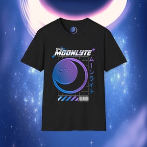 japanese streetwear shirt, retro, vaporwave, pastel goth, Y2K shirt, japan tshirt, vintage shirt, Harajuku shirt, cyberpunk (MOONLYTE RETRO)