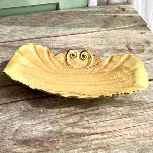 Carlton Ware Serving Dish: 1930s Art Deco Pale Yellow with Gold