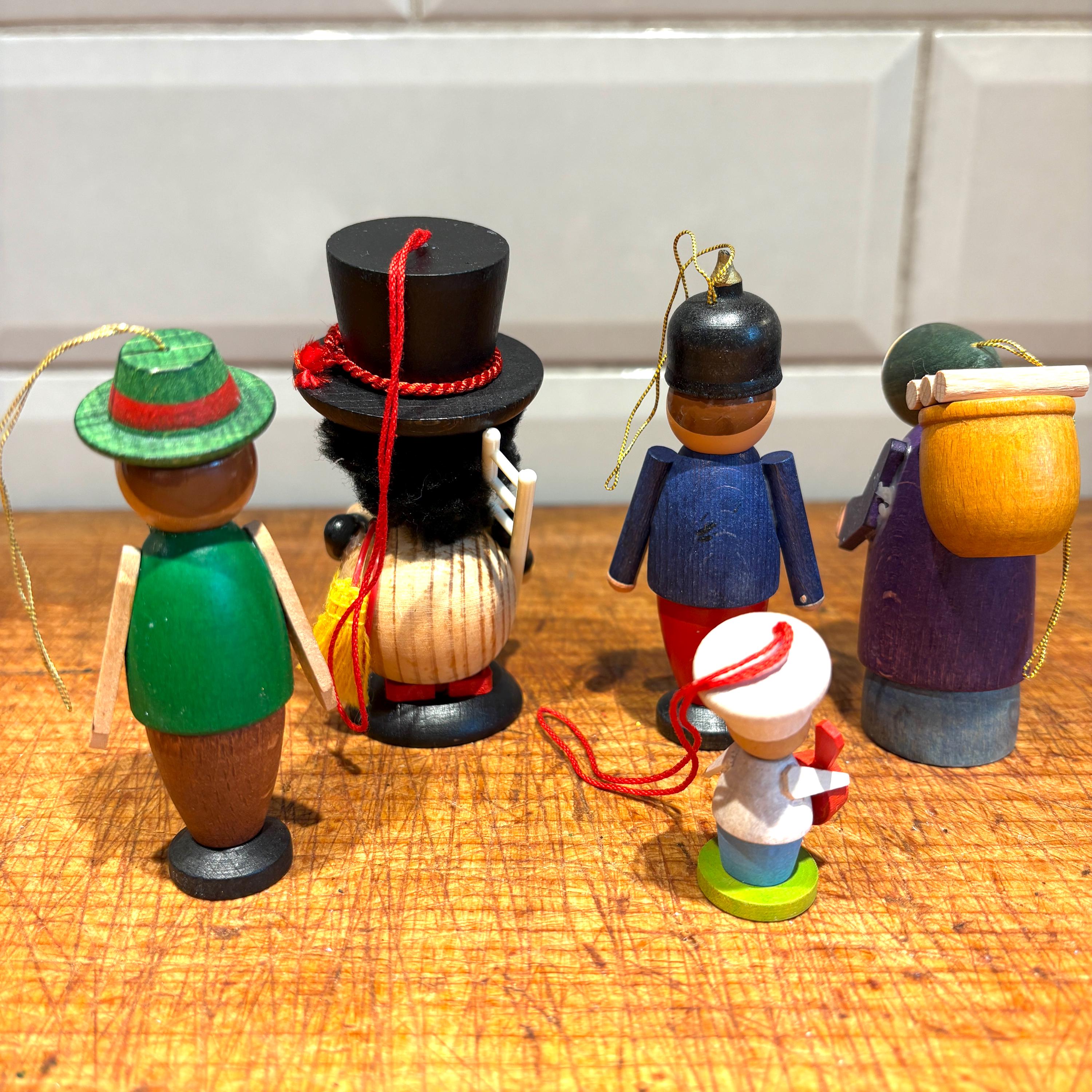 Steinbach German Christmas Ornaments: Hand Painted Wood