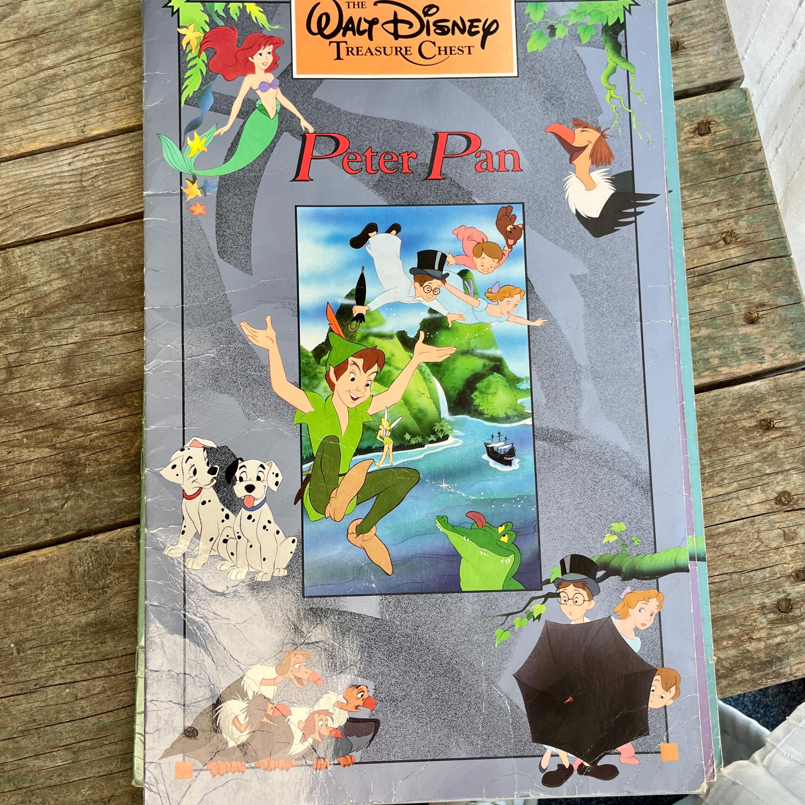 Vintage Walt Disney Treasure Chest Book Set, Peter Pan, Bambi