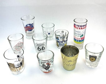 Vintage Souvenir Shot Glass: Various Locations, Collectible Barware