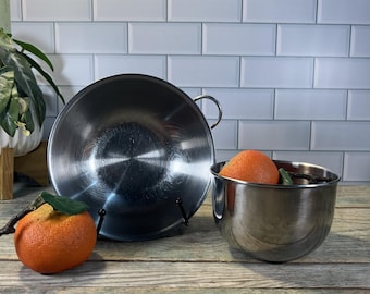 Vintage Stainless Steel Bowl: EKCO Eterna or Vollrath, USA Made (Sold Separately)