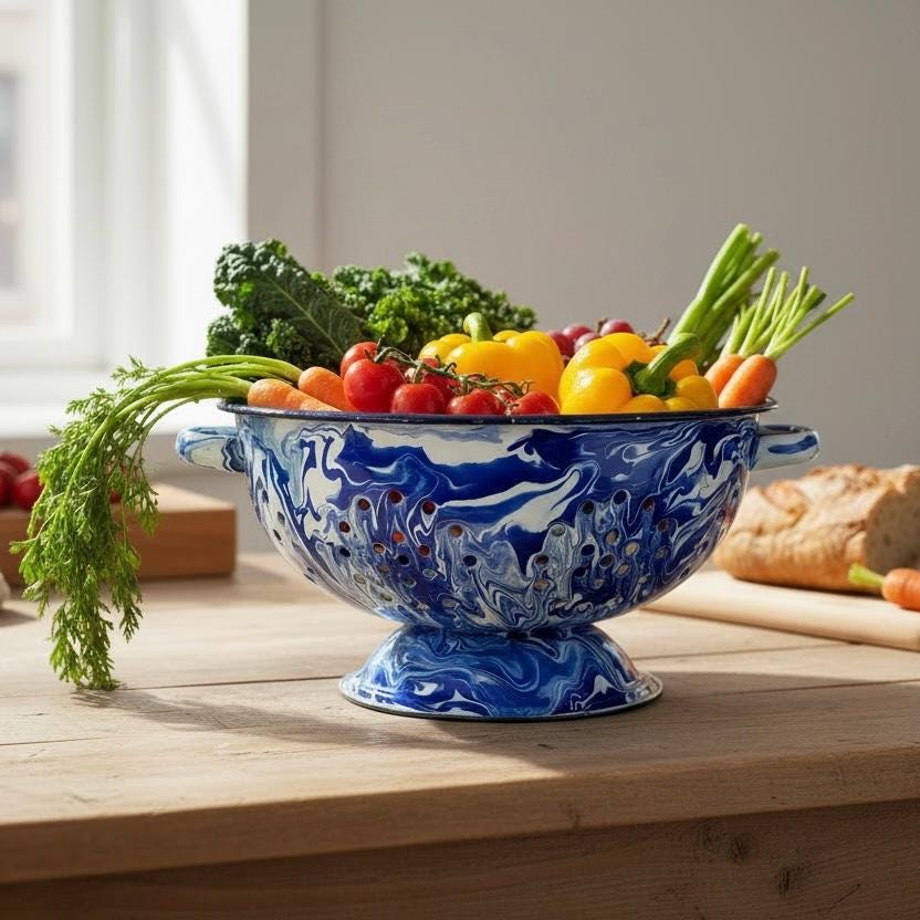 Vintage strawberry colander - Etsy 日本