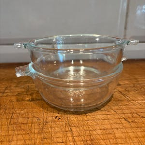 Vintage Pyrex Mini Casserole Dish: Clear 10oz Glass, USA Made