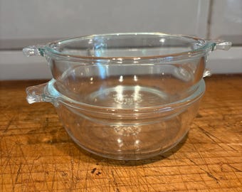 Vintage Pyrex Mini Casserole Dish: Clear 10oz Glass, USA Made