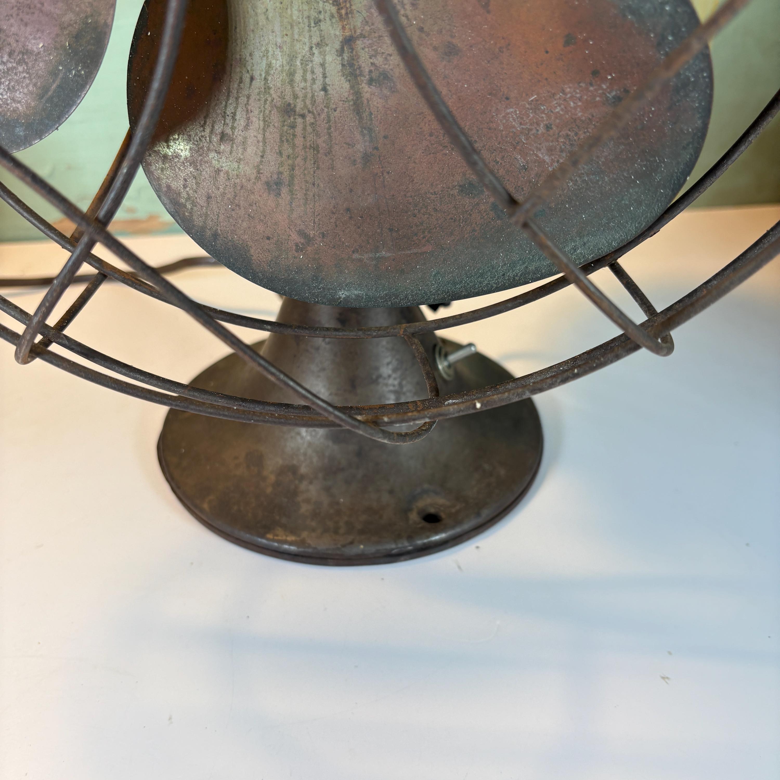 実働】戦前モデル EMERSON 6250-D 10インチ真鍮4枚羽ファン 実働】戦前