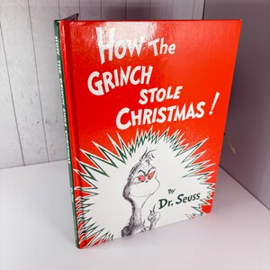 VTG Dr. Seuss Buch, "How the Grinch Stole Christmas", copyright 1985, gebundenes Buch, Beginner Book Club Edition, kostenloser Versand garantiert