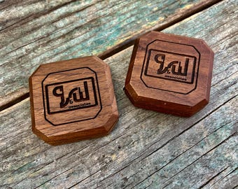 Vintage Wooden Travel Tape Measure: Advertising Art
