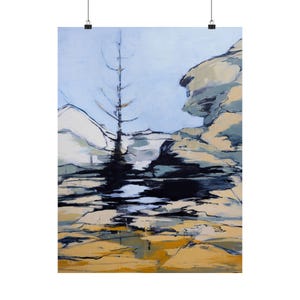 Desert Landscape Print: Big Bend National Park Acrylic Painting