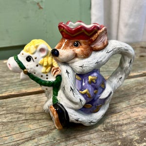 Vintage Fitz and Floyd Nutcracker Mouse King Creamer: 1992 Holiday Decor