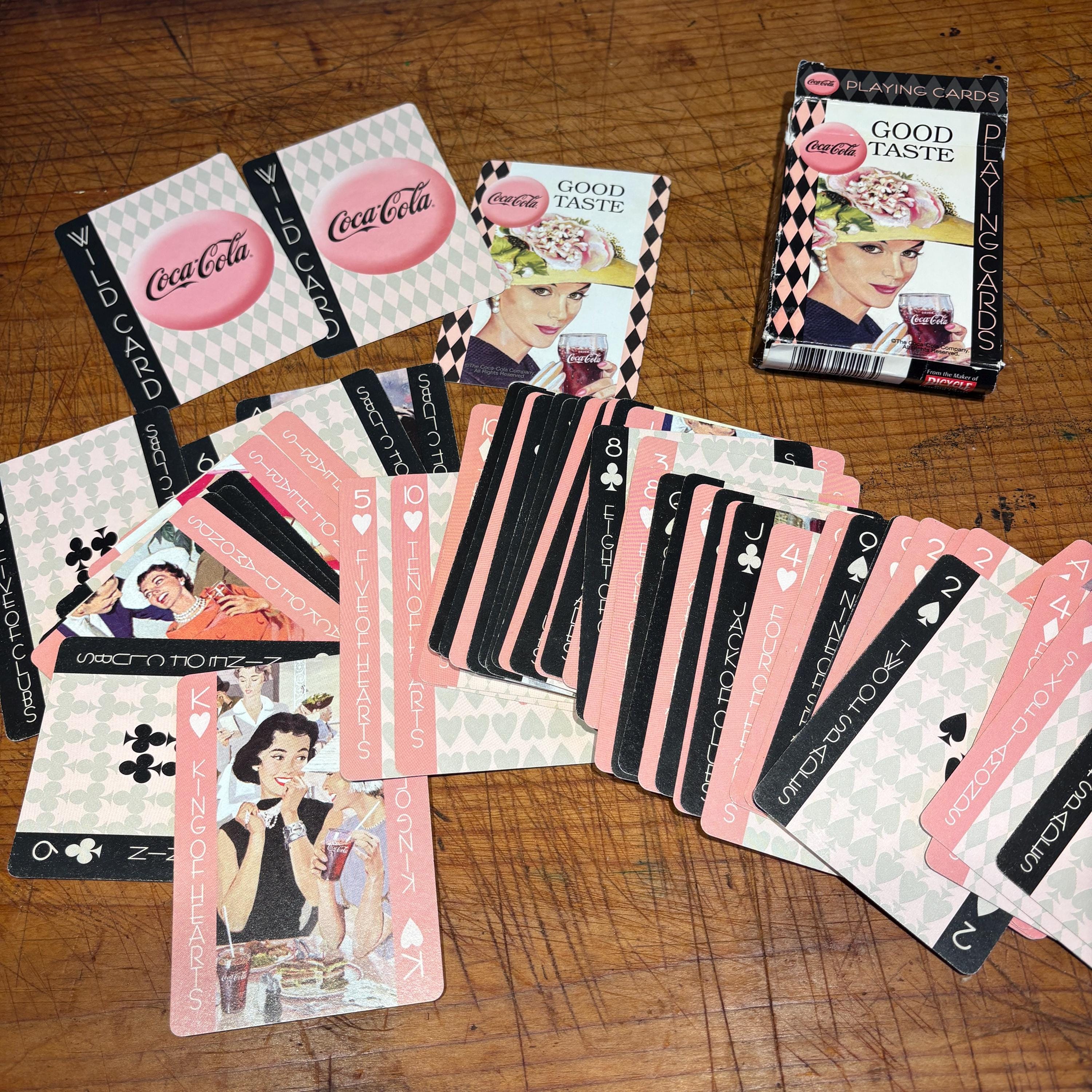 ヴィンテージ コカ・コーラ トランプ：「Good Taste」と「Birthday