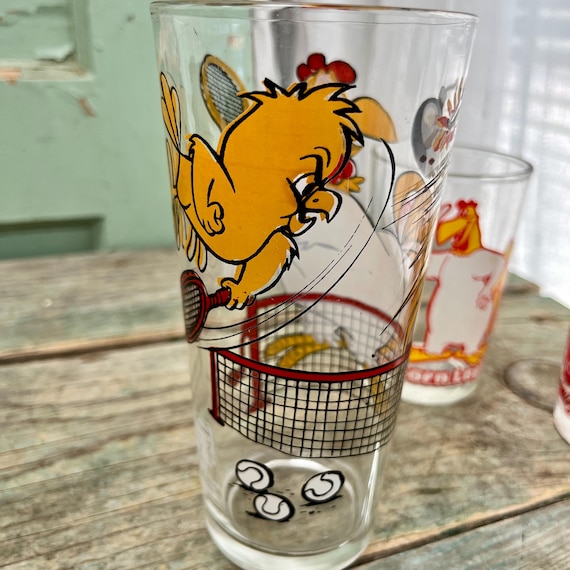 Vintage 1970s Foghorn Leghorn Pepsi Glass - Warner Bros
