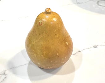 Vintage Italian alabaster pear, stone fruit
