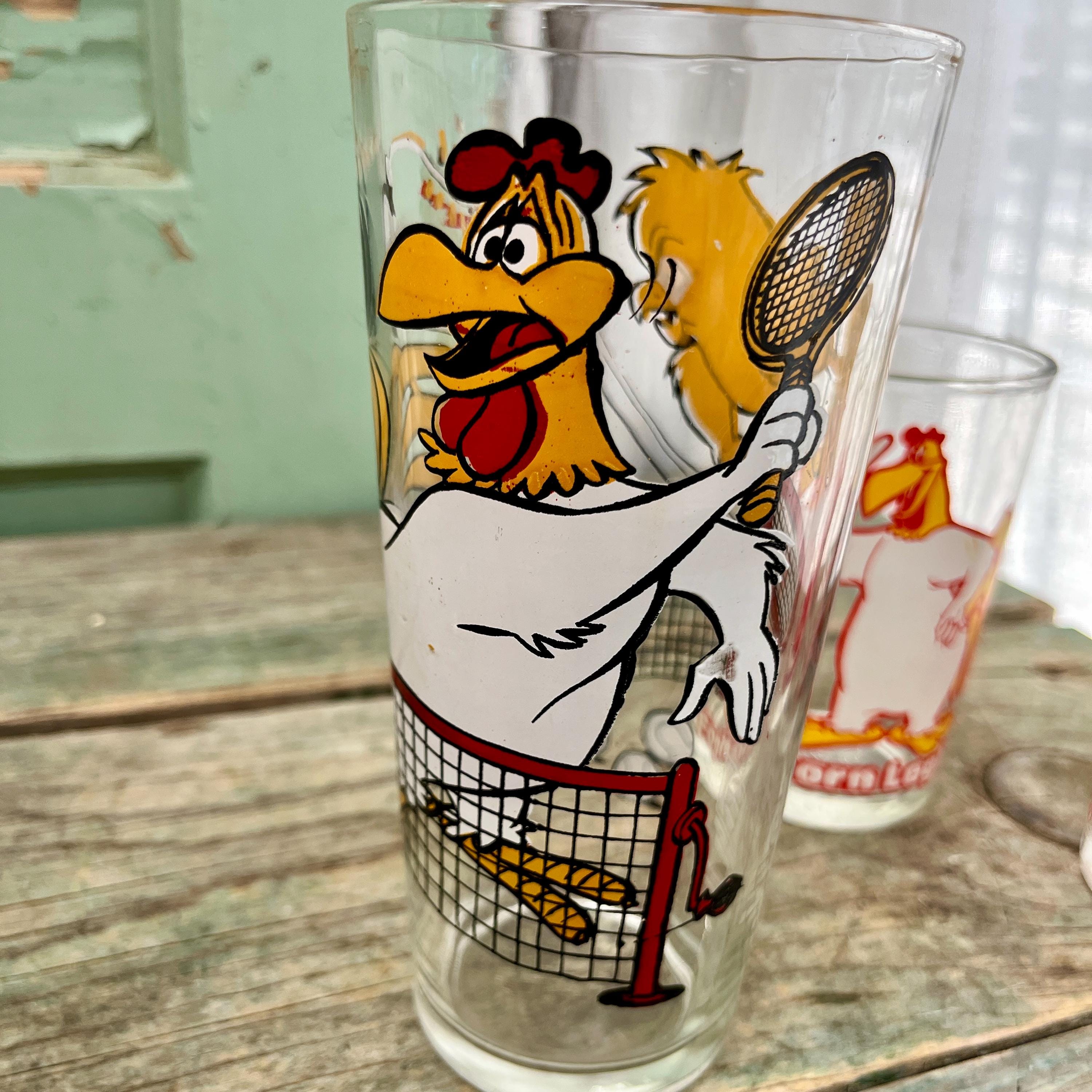 Vintage 1970s Foghorn Leghorn Pepsi Glass - Warner Bros