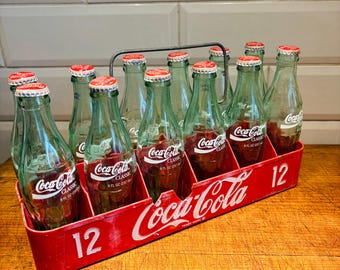 ヴィンテージ Coca-Cola 業務用ボトルケース 2個セット　当時物　70s Coca-Cola コカコーラ ボトルケース 1L×12本用 ボトルキャリー レトロ