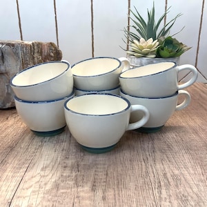 Taza Pfaltzgraff Ocean Breeze / Taza de café/té de gres descatalogada / Circa 1995