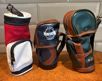 Vintage Golf Bag Koozie: Insulated Clip-On Drink Holder