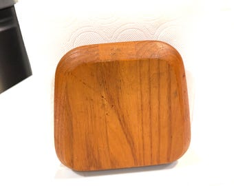 Vintage Solid Oak Mail/Napkin Holder, MCM, Boho, Danish Modern
