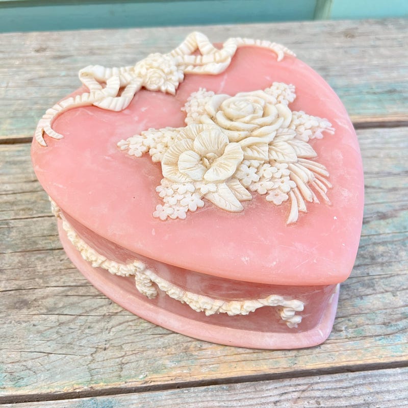 Pink Incolay Box Incolay Jewelry Box - Etsy