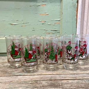 Vintage 1977 Holly Hobbie Coca-Cola Christmas Glass