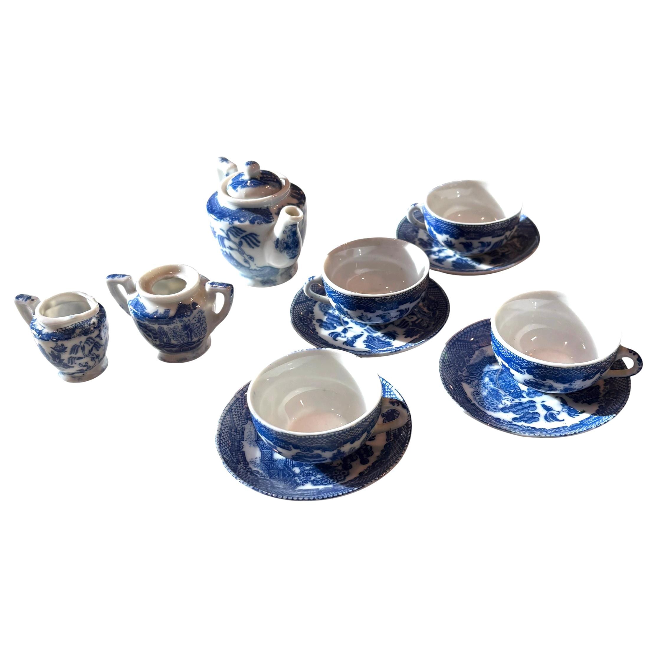 ブルーウィロー　ミニチュアティーセット Willow tea set - Etsy 日本