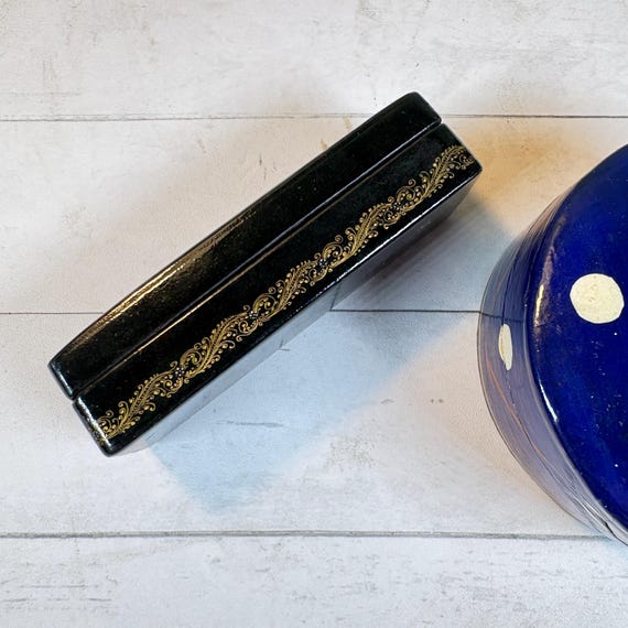 Vintage Boxes, Russian rectangular box, Signed on… - image 8