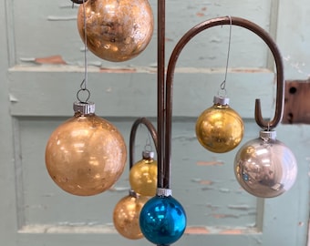 日本製ヴィンテージクリスマスオーナメント、小さなクリスマスボール12