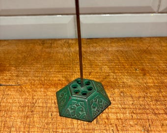 Vintage Green Metal Receipt Spike Old Green Bill Spike Spindle Paper Spike Thing That Holds Receipts Cash Register Receipt Holder