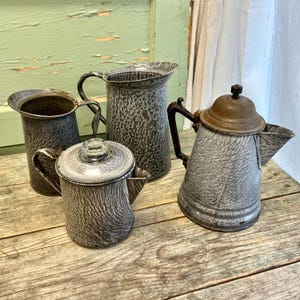 Articles en granit gris antique : décoration de cuisine campagnarde (vendue séparément)