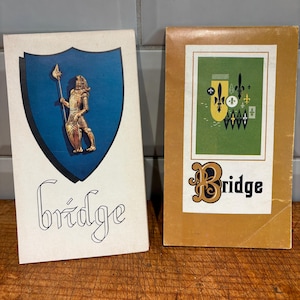 Vintage Bridge Score Pads. Contract Bridge Score Pads, by Kent, 1960s