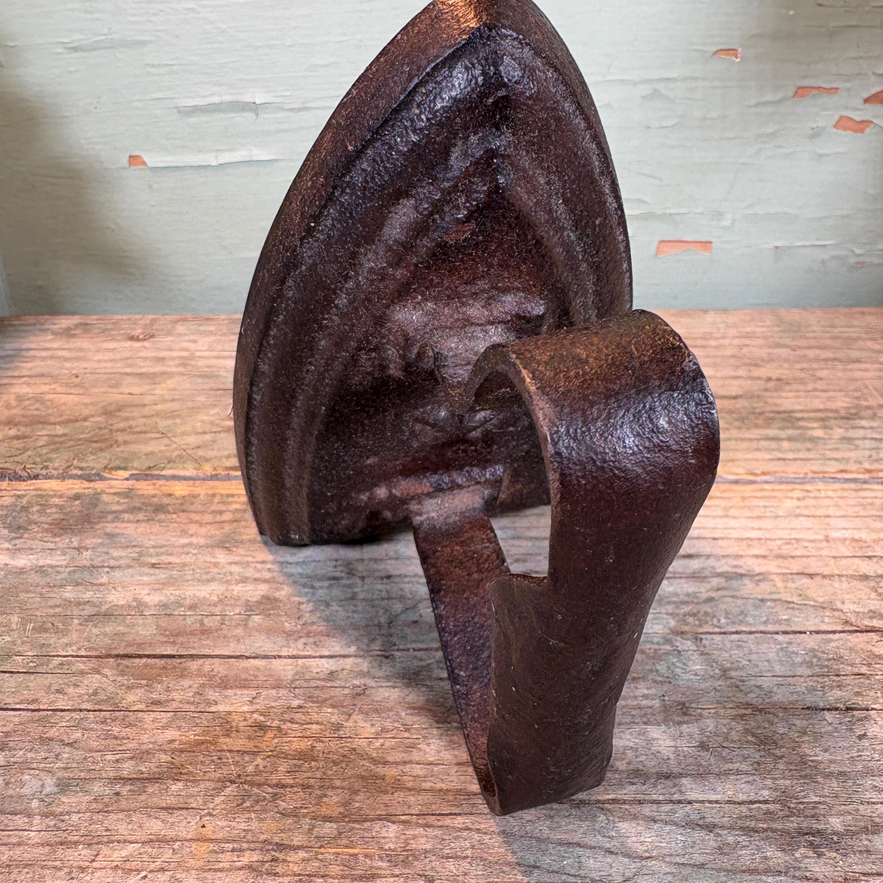 Paperweight Rustic Antique Cast Iron Sad Iron: Rustic Americana Decor, Bookend ...