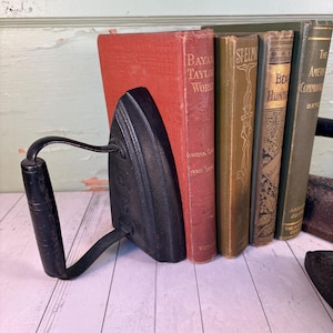 Antique Cast Iron Sad Iron: Rustic Americana Decor, Bookend, Paperweight