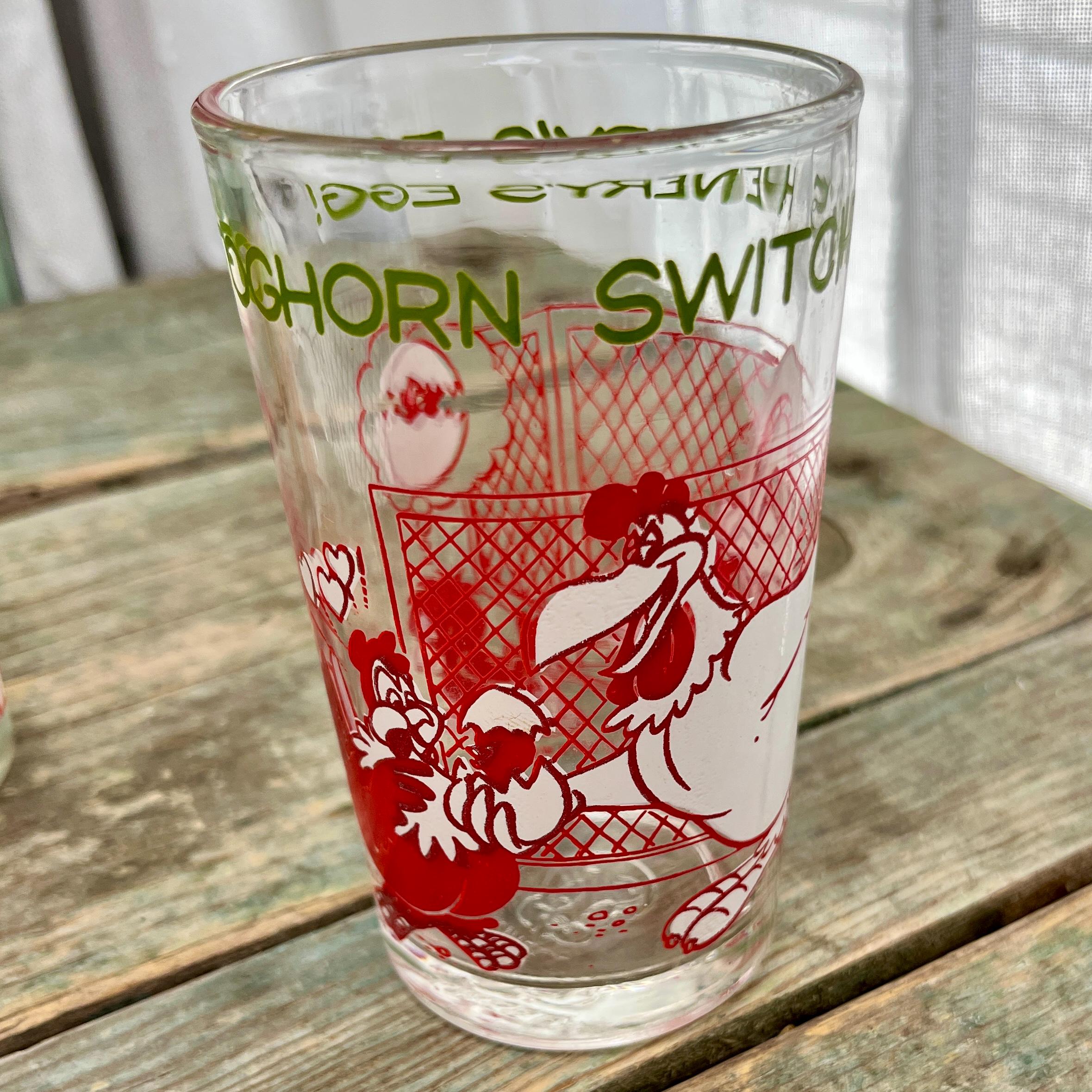 Vintage 1970s Foghorn Leghorn Pepsi Glass - Warner Bros