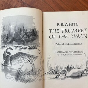 Vintage &#39;The Trumpet of the Swan&#39; Hardcover Book, 1970 Edition
