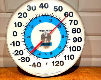 Original Jumbo dial by Ohio thermometer company, Rare Blue Celsius Band, Good working condition